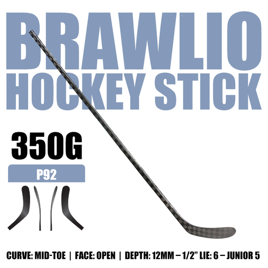 350g P92 Intermediate 50 55 60 65 Blackout Hockey Stick